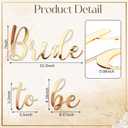Feifeiya Bride to Be Sign Mirror Acrylic Self Adhesive Bride to Be Letters Gold DIY Decorations for Bachelorette Party Bridal Shower Engagement Wedding Balloon Arch