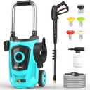 Electric Pressure Washer, 3900 PSI 2.5 GPM Power Washer with 4 Quick Connect Nozzles and Foam Cannon, High Pressure Cleaning Machine with Upgraded Hose for Cars/Patios/Diverway/Fences