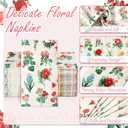 3 x 120 Pack Floral Paper Napkins Disposable Hand Towels for Party and Bridal & Baby Shower, Watercolor Floral Napkins Paper Hand Towels for Bathroom Guest Towels Paper for Bathroom Wedding Birthday Party