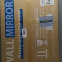 VooBang Arched Wall Mirror, 24 x 36 inch Arch Bathroom Mirror, Wall Mounted Vanity Mirror with Arch Metal Frame, Modern Bathroom Vanity Mirror for Bedroom, Living Room, Hanging or Leaning, Black