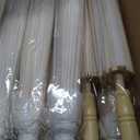 Sadnyy Paper Umbrellas Parasol Umbrella, 33 Inches, White, 50 Pack