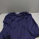 Wenrine Womens Long Bell Sleeve Mini Dress Casual Mock Neck Ruffle Hem Slim Fit Fall Knit Dresses (Medium, Navy)