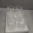 Vintage Wine Glasses Set of 6, 8 oz Origami Style Glass Water Goblets, Unique Embossed Pattern Stemmed Cocktail Glasses, Classic Goblet Party Glasses, Wine Glasses Goblets for Daily Use