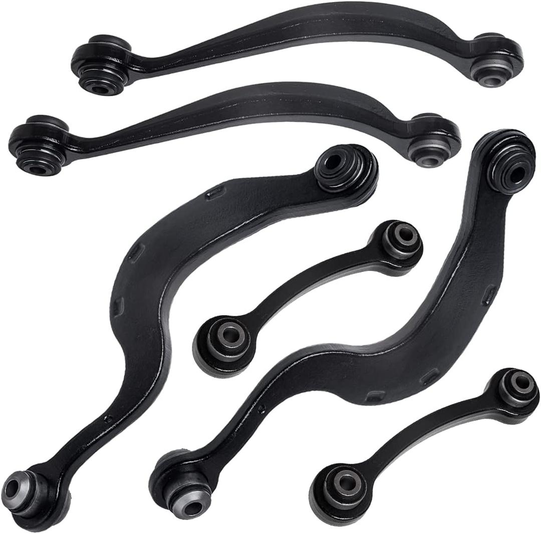 6Pcs Suspension Kits AUQDD K641887 x2 K641781 x2 K641643 K641644 Rear Control Arm and Vertical Assist Link Fit For 08-15 Bu-ick Enclave /09-15 Chevy Traverse /07-15 GMC Acadia /07-10 Saturn Outlook (6Ps - Rear Suspension Kit)