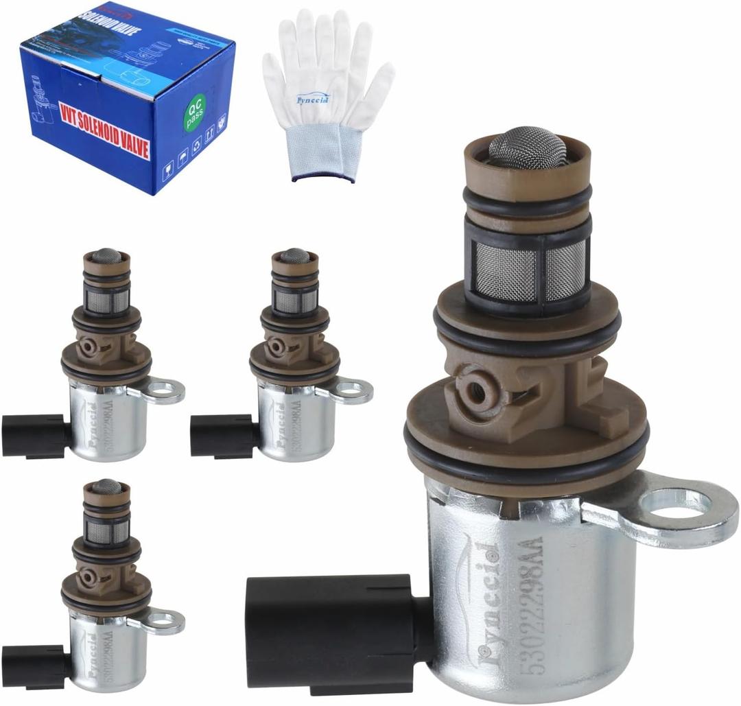 4PCS 53022298AA Engine Multiple Displacement Solenoid Compatible with 2010-2024 Dodge Ram 1500 2500 Challenger Charger Commander Grand Cherokee Chrysler 300 5.7L 6.4L Replace 916592XD