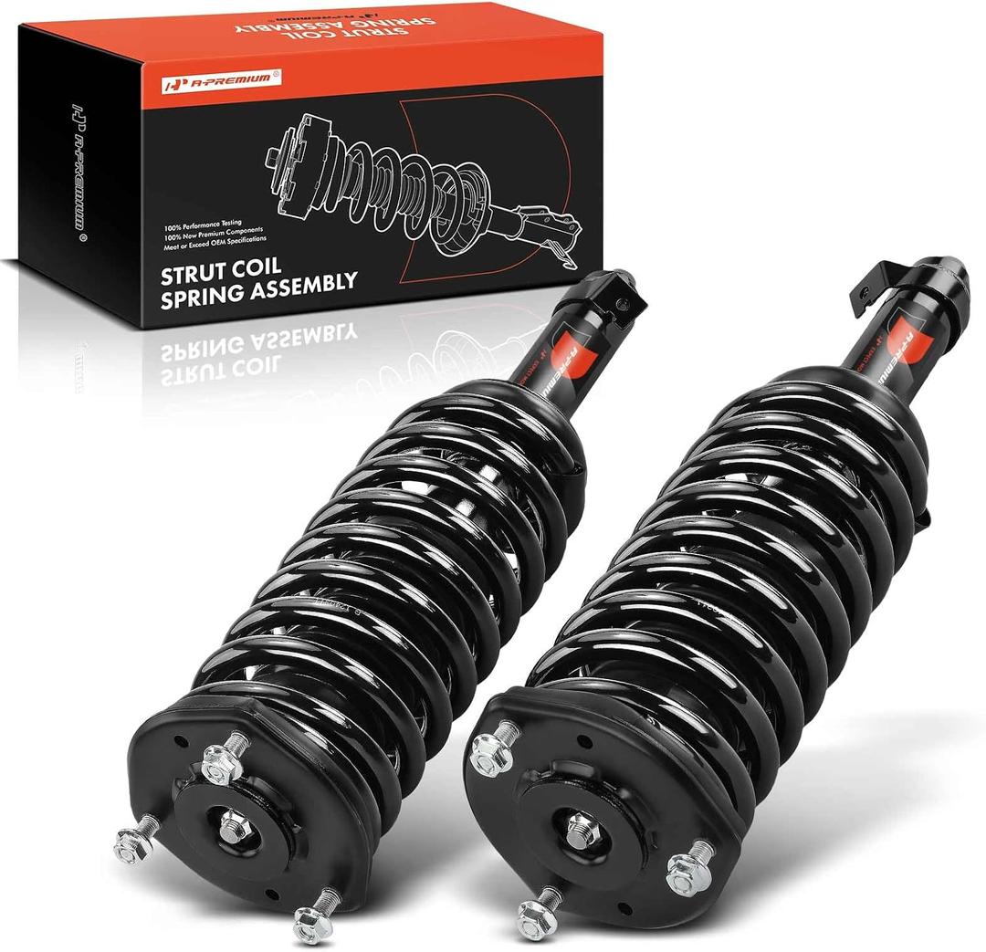 A-Premium Front Pair (2) Complete Strut & Coil Spring Assembly Compatible with Lexus LS460 2009-2017 V8 4.6L Driver and Passenger Side, AWD