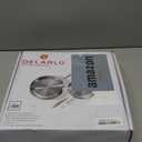 DELARLO Tri-Ply Stainless Steel Pan, 18/10 Frying Pan, Oven Safe Up to 600F, Nontoxic Cookware, Compatible with All Cooktops Skillet, Durable, Fast Even Heat Fry Pan,9+11 inch Pan