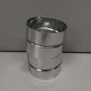 Hicarer 2 Pcs 4 Inch Galvanized Steel Duct Connector, Dryer Vent Connector, Round Coupler Extension for Ventilation, Metal Vent Coupler Metal Hose Coupling Pipe Duct Extension, Silver