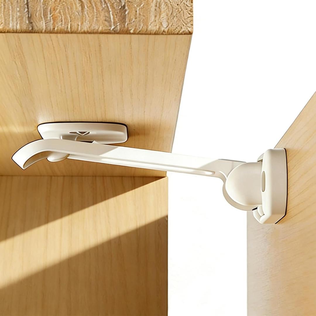 10 Pack Baby Proofing Cabinet Locks - No Drilling Required Child Proof Locks for Cabinets, Drawers Easy Installation Safety Reusable Childproof Cabinet Locks (Style 1)