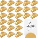 Colingmill 24 Pcs Gold Table Number Holders Place Card Wooden Indoor Lightweight Wedding Table Name Holder Semicircular Design Stands Office Tag Photo Menu Clips Banquet Birthday Party Restaurant