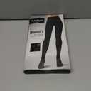 RubyRunk Fleece Lined Tights for Women, Warm Pantyhose leggings Women, Thermal Opaque Tights for Winter (Black)