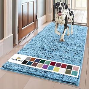 Muddy Mat | Super Absorbent Door Mat Indoor, Microfiber Quick Dry Chenille Entryway Rug, Non-Slip Front Door Mat, Indoor Mats for Entryway, Machine Washable Pet Rug 24" x 96"