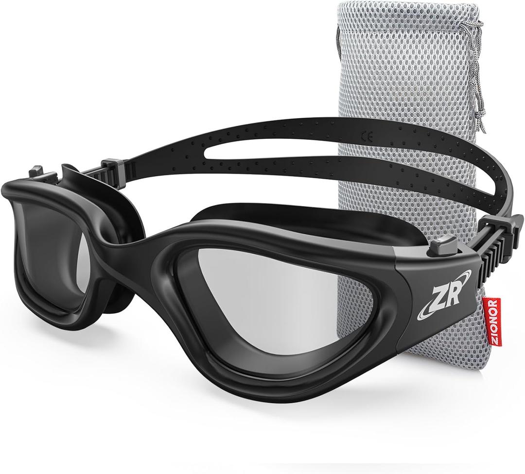 ZIONOR Swim Goggles, Upgraded G1 Polarized Swimming Goggles Anti-Fog for Adult Men Women (A2 (Polarized + Bright Smoke))