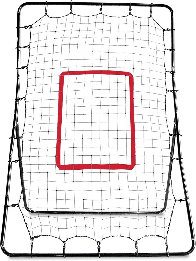 SKLZ PitchBack Baseball and Softball Pitching Net and Rebounder, Black/Red, 2' 9" x 4' 8"