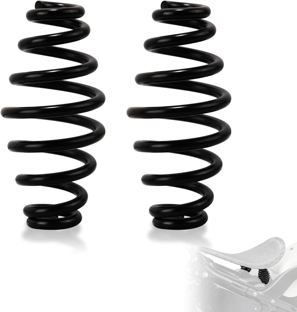 FOVPLUE 4" Seat springs for Solo Seats,Barrel Motorcycle Seat Spring universal for Harley Sportster XL883 1200 Bobber Chopper Custom Application, for Honda Yamaha Kawasaki Suzuki,Black