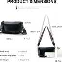 Yonami Genuine Leather Crossbody Bags for Women - Crossbody Bags for Women Trendy - leather Small Purses for Women (Black-2)