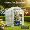 56x55x74 Inch Greenhouse for Outdoors,3 Tier 8 Shelves White, Large