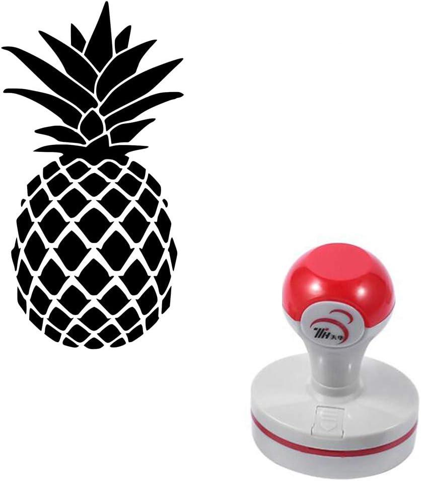 Seasonstorm Pineapple Self-Inking Photosensitive Planner Scrapbooking Stamps for Card Making Bullet Journal Art Supplies Round 1.6 inches Black Ink