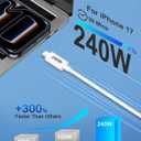 70W USB C Fast Charger for iPhone 17/Air/16/15 Pro Max, Type C Charger Block & 240W 6FT Cable - PD 3.0 Super Fast Charging for MacBook Air/Pro M2/M1, iPad Pro 13/12.9/11 inch, iPad 10th, Air 7/6, Mini