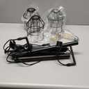 Sucolite 70" Dimmable Floor Lamp for Living Room, Industrial 3-Light Tree Floor Lamp Black with Cages, Farmhouse Rustic Tall Standing Lamp Floor Lighting for Bedroom Office, 2 Free LED Edison Bulbs