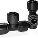 20 Pack Quick Connect 1/4" Drip Irrigation Tee Connectors, Universal Tee Fitting for 1/4 Inch Irrigation Tubing, Leak Free Fittings for Sprinkler or Drip Irrigation System