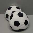 2 Pack Plush Soccer Ball Pillow Stuffed Toy Soccer Ball Soft Plush Soccerball Sports Throw Pillows for Home Room Bedroom Sofa Decoration Sport Theme Birthday Party Supplies