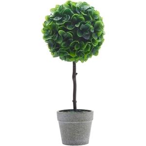 Elements Artificial Boxwood Topiary, 17 Inch (Multicolored)