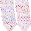 Girls Brief Kids Soft Underwear Toddler Panties Cotton Undies 12 Pack (8 Years, Multicolor)