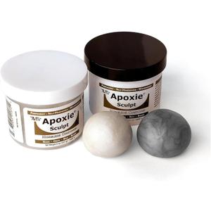 Apoxie Sculpt - 2 Part Modeling Compound (A & B) - 1 Pound, White/Stone White