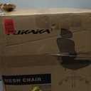 Ergonomic Office Chair,Ultra Thick Office Desk Chair with Adjustable Lumbar Support and Headrest,Spring Cushion,Rocking Function,Flip-up arms,Mesh Computer Chair for Home Office,White