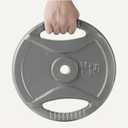 Amazon Basics 1-Inch Grip Weight Plates, 25 lb, Strength Training, Home Gym, 1 Pack