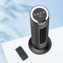 DR.PREPARE Tower Fan for Bedroom, 25 dB Quiet DC Bladeless Fan with Remote, 8 Speeds, 1-8H Timer, 80 Oscillating Fans for Indoors, 16 Inch Portable Desk Table Fans for Room, Home, Office