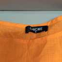 CHICME Women 2 Piece Outfits Cold Shoulder Long Sleeve Top Wide Leg Pants Linen Matching Lounge Set M