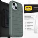 OtterBox iPhone 15 (Only) - Defender Series Case - Forest Ranger (Green) - with Screen Protector - Rugged & Durable - with Port Protection - Holster Clip Includes - Microbial Defense Protection
