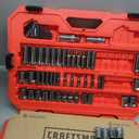 CRAFTSMAN Mechanic Tool Set 189 Pcs, 1/4, 3/8, 1/2 Socket Set with 72 Tooth Low Profile Ratchet, Steel 6 and 12 point Sockets, Wrenches, Hex Keys, Deep Sockets, Bits, Metric and SAE (CMMT12134)