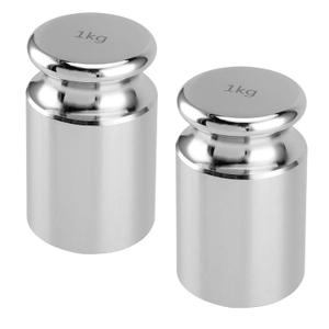 SINJEUN 2 Pack 1 Kg Calibration Weight, 1000 Kilogram Precision Steel Calibration Weight with Storage Case, Chrome Finish Calibration Weight for Digital Scale