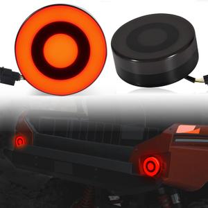LED Tail Lights Compatible with 2018-2025 Kawasaki Teryx 4 Accessories Smoked Black LED Taillights Tail Lamps Rear Brake Stop Lamps (2PCS)