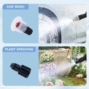 0.5 Gal Hand Pump Foam Sprayer, 68 oz Car Wash Foam Sprayer, Foaming Pump Sprayer with Two Adjustable Nozzles, Ideal for Home Cleaning, Car Detailing, Garden Watering (White)