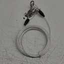 Petest 15ft Reflective Tie-Out Cable for Heavy Dogs Up to 125 Pounds (Black & Silver)