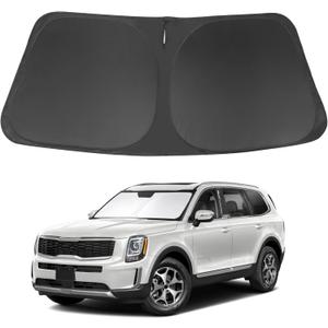 Windshield Sun Shade Fit for 2020 2021 2022 2023 2024 2025 Kia Telluride Accessories Sunshade Shield Blocker Fodable Sun Visor Protector