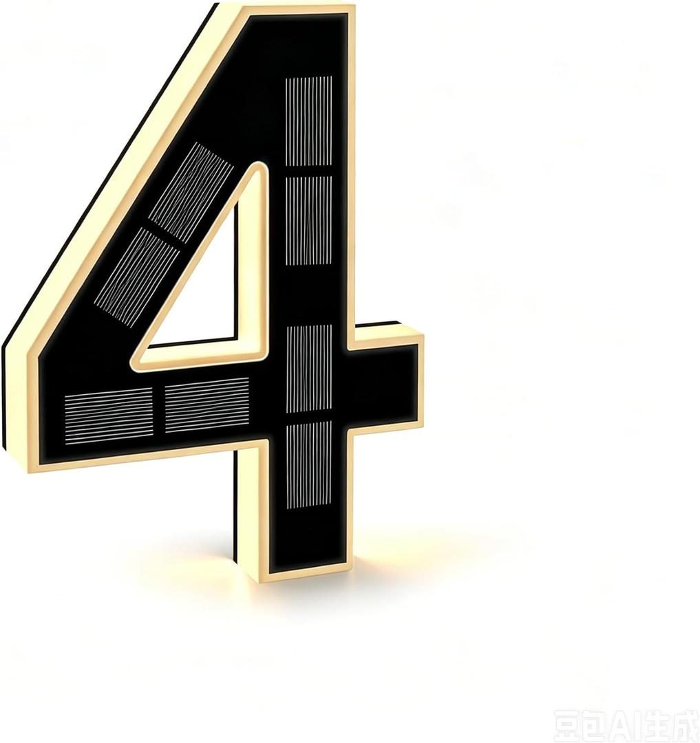 5 Inch Solar Lighted House Numbers for Outside, Light Up Waterproof LED Address Signs for Houses, Backlit Illuminated Exterior Modern House Numbers Light (4-Black, 5IN)