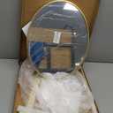 Gold Oval Mirror for Bathroom, 20x28 Inch Oval Bathroom Mirror with Brushed Metal Frame, Wall Mounted Decorative Vanity Mirror for Bathroom, Living Room, Entryway