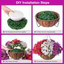 Artificial Fake Hanging Plants Flowers Basket for Spring Outdoor Decoration