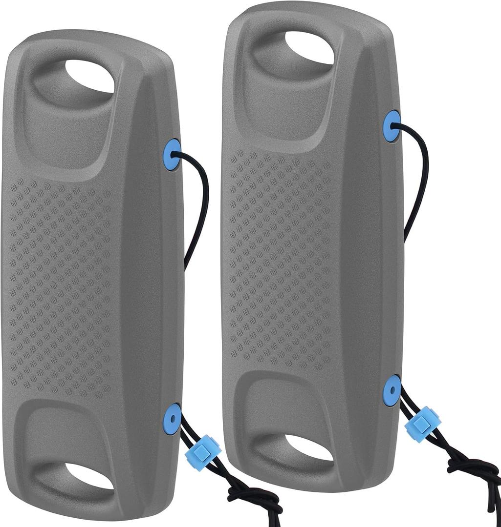 Upgraded Extended 8 x 22 inch Boat Fenders EVA Boat Bumpers Fenders1,2,4 Pack,Boat Bumpers for Docking Ideal for Fishing Boat, Pontoon, Bass,Dock,PWC,Jet Ski(3 Color) (Grey)