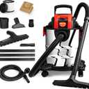 Shop-Vac 5 Gallon 4.0 HP Wet/Dry Vacuum with Blower Function, Stainless Steel Tank, Portable Shop Vacuum with Wheels, Includes Filters, Hose & Accessories, Ideal for Garage and Workshop
