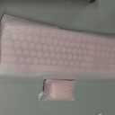 Wireless Keyboard and Mouse Combo, Full Size Compact Quiet Wireless Keyboard and Mouse Set 2.4G Ultra-Thin Sleek Design for Windows, Computer, Desktop, PC, Notebook, Laptop,Round Keys Pink