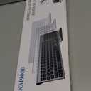 Wireless Keyboard and Mouse Ultra Slim Combo, TopMate 2.4G Silent Compact USB 2400DPI Mouse and Scissor Switch Keyboard Set with Cover, Batteries Included, for PC/Laptop/Windows/Mac - Gray Black