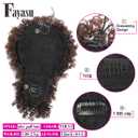 Afro Puff Drawstring Ponytail with Faux Bangs Blonde Ponytail Extension Short Curly Hair Extensions Updo Hairpieces Ponytail Extension wigs for Black Women (2/33)