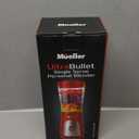 Mueller Personal Blender for Shakes and Smoothies with 15 Oz Travel Cup and Lid, Juices, Baby Food, Heavy-Duty Portable Blender & Food Processor, Red