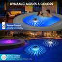 Floating Pool Lights Solar Powered, 6.5 Vibrant RGB Colors Pool Lights that Float with Dynamic Lighting Effects, Waterproof Float or Hang Solar Floating Light for Pool Hot Tub Garden Party(1)